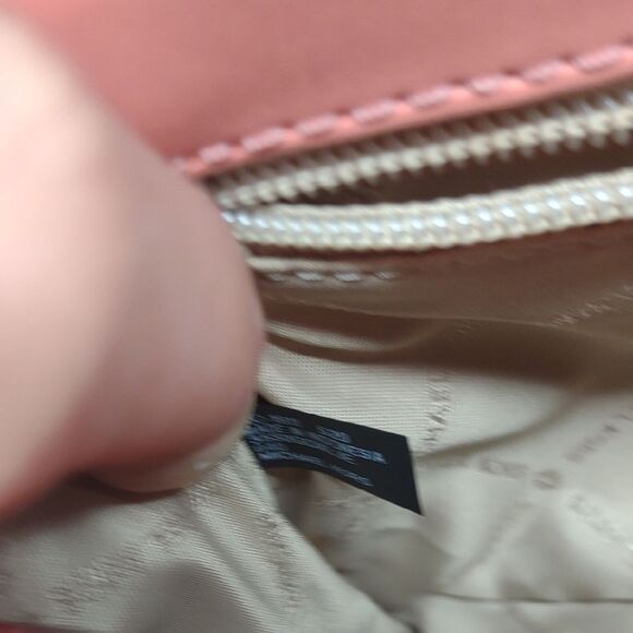 *6521 Michael Kors peach snakeskin convertible crossbody shoulder bag - Picture 12 of 13